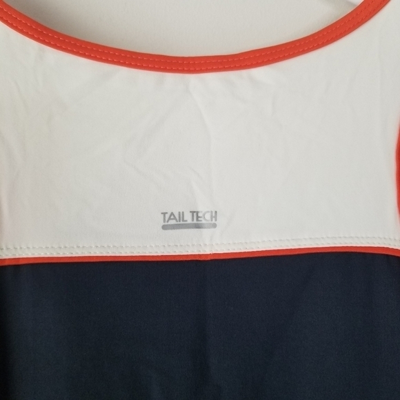 NWT TailTech Navy/Orange Athletic Tank w/ Shelf Bra Size M Tennis Pickleball - Picture 4 of 13